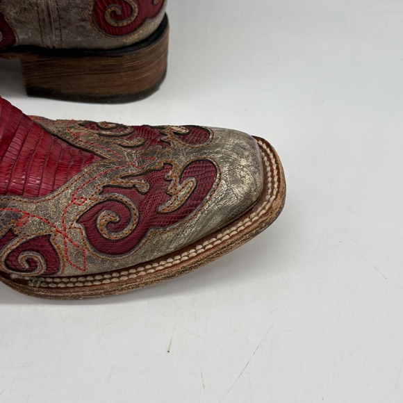 Corral Red and Brown Heeled Western Boots - Picture 8 of 11
